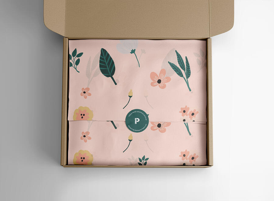 Free Wrapping Tissue Paper Mockup