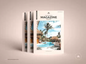Modern Branding Magazine Free Mockup (PSD)