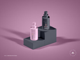 Modern Spray Bottle Free Mockup