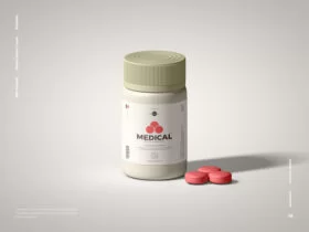 Packaging Medical Bottle Free Mockup