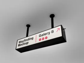 Wayfinding Rectangle Free Mockup