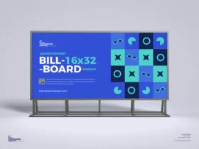 Free Advertisement 16×32 Billboard Mockup