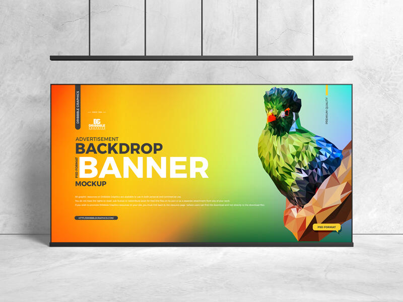 Free Advertisement Backdrop Banner Mockup