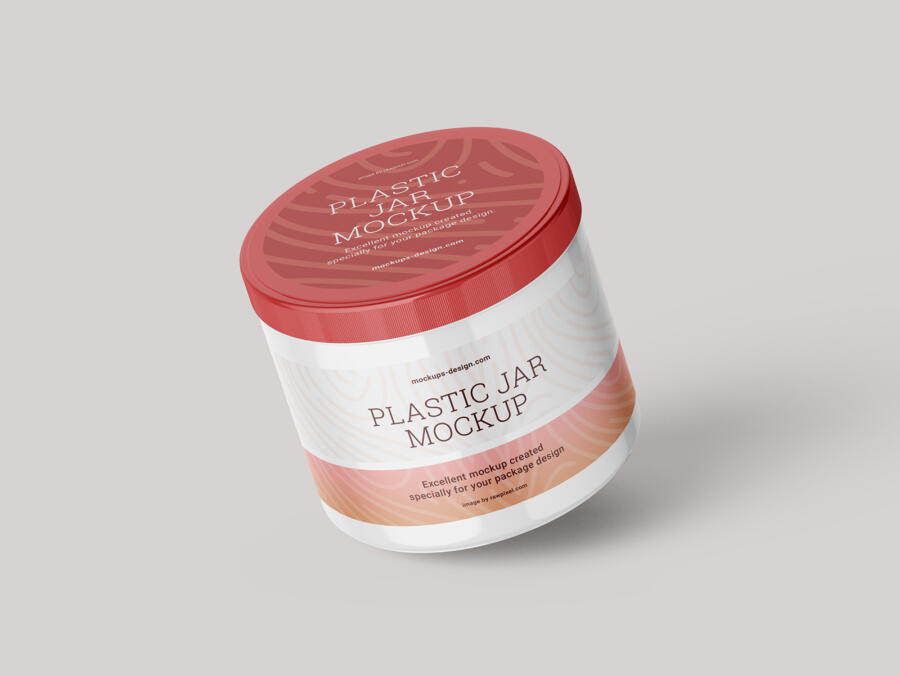 Free Plastic Jar Mockup Set