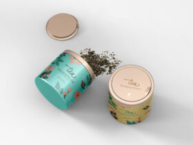 Free Tea Tin Branding Mockup