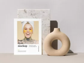 Single Letter Flyer Free Mockup