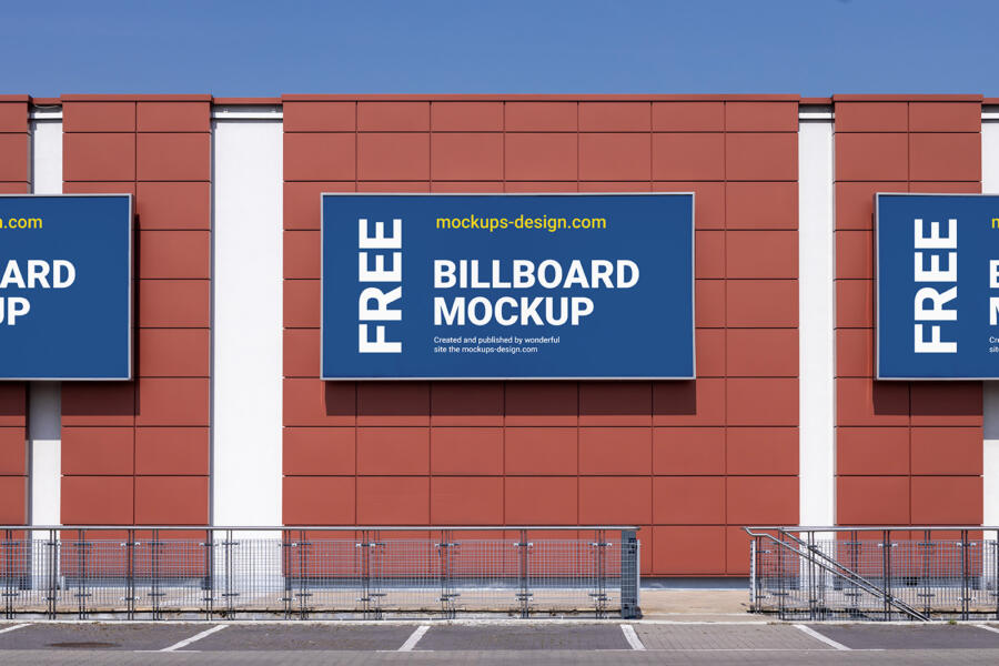 Billboard at the Mall Free Mockup