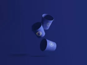 Floating Mini Cups Free Mockup