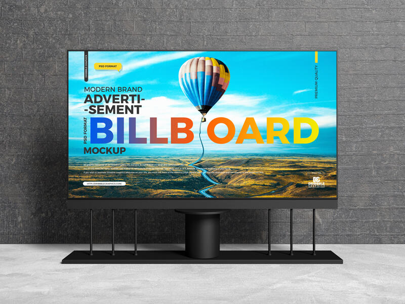 Free Modern Brand Advertisement Billboard Mockup