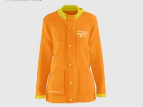 Free Rain Jacket Mockup
