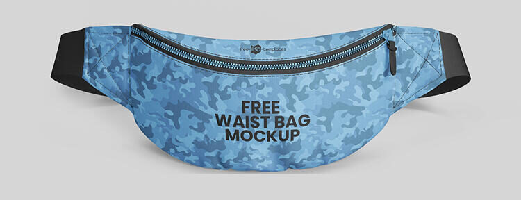 Free Waist Bag Mockup Set