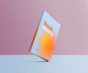 Standing Book Mockup Free Template