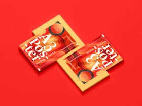 A3 Paper Branding Poster Free Mockups