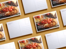 Branding Postcard Free Mockup