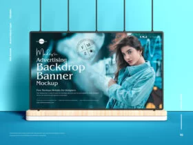 Free Advertising Backdrop Banner Mockup