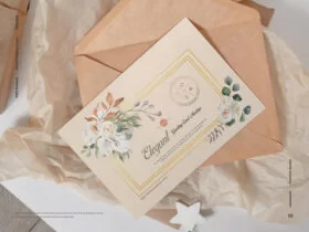Free Elegant Greeting Card Mockup