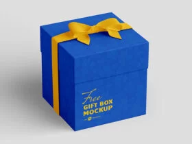 Free Gift Box Mockup Set