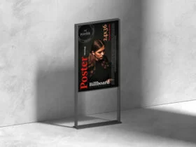 Free Outdoor Advertising Billboard Poster Free Mockup
