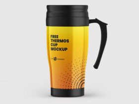 Free Thermos Cup Mockup Set