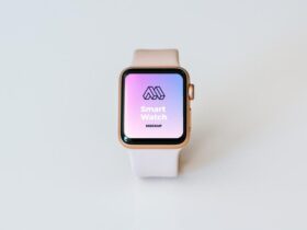 Golden Smart Watch Free Mockup