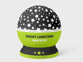 Night Lighting Projection Lamp Free Mockup