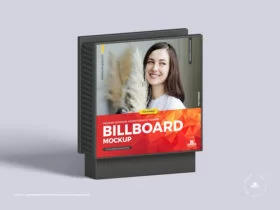 Outdoor Advertising Square Billboard Free Mockup