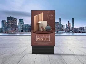 Outdoor City Advertising Billboard Poster Free Mockup