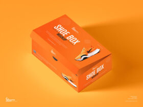 Shoe Box Packaging Free Mockup