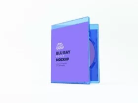 Standing Blu-Ray Disk Free Mockup