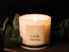Branded Candle Free Mockup