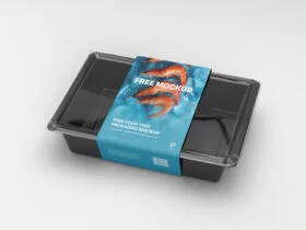 Free Food Tray Packaging Mockup