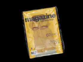 Free Plastic Wrapped Magazine Mockup