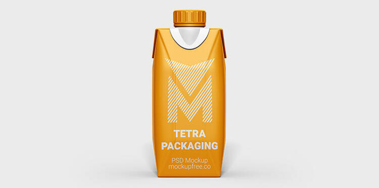 Free Tetra Packaging Mockup