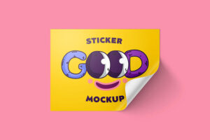 Rectangle Stickers Free Mockup