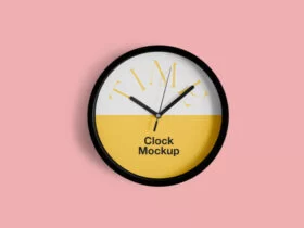 Rounded Clock Free Mockup