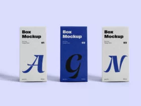Vertical Box Free Mockups