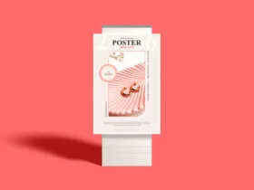 Advertising Display Stand 24×36 Poster Free Mockup