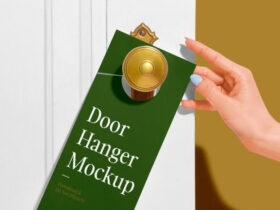 Door Hanger Free Mockup
