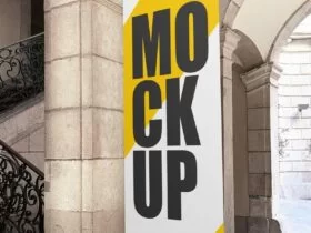 Free Long Potrait Billboard Mockup