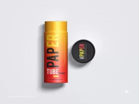 Free Premium Branding Paper Tube Mockup