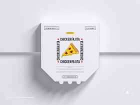 Free Premium Packaging Pizza Box Mockup