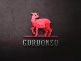 Free Red Glass Logo Mockup