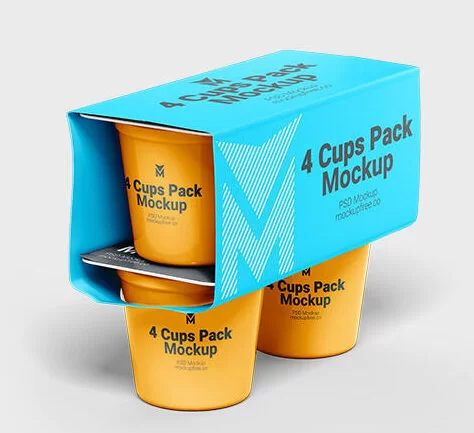 Fruit Yogurt Pack Free Mockup