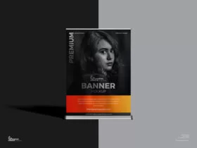 Advertising Display Stand Banner Free Mockup