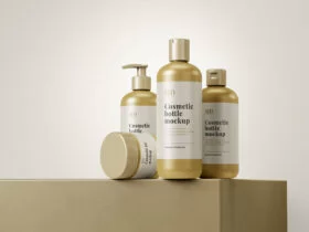 Cosmetics Products Line Packaging Free Mockup