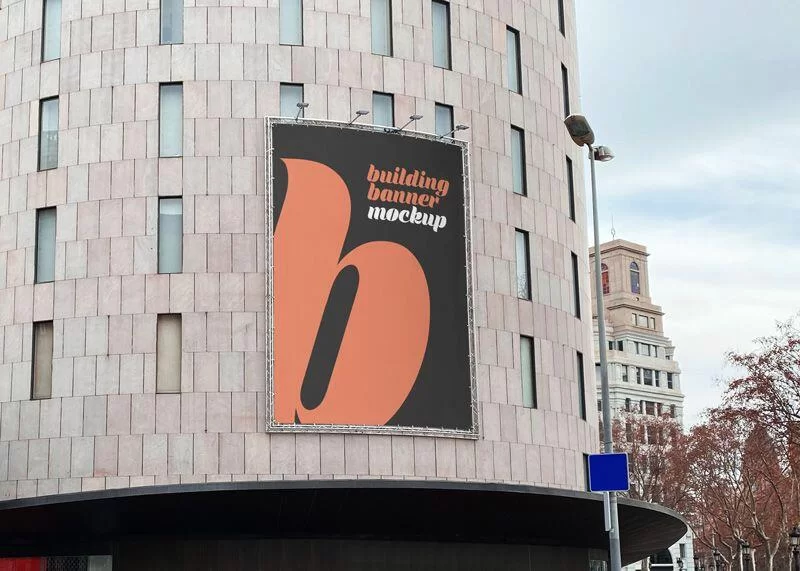 Free Building Banner Mockup