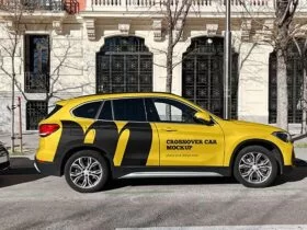 Free Crossover Car Mockup