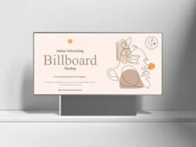 Free Indoor Advertising Billboard Mockup