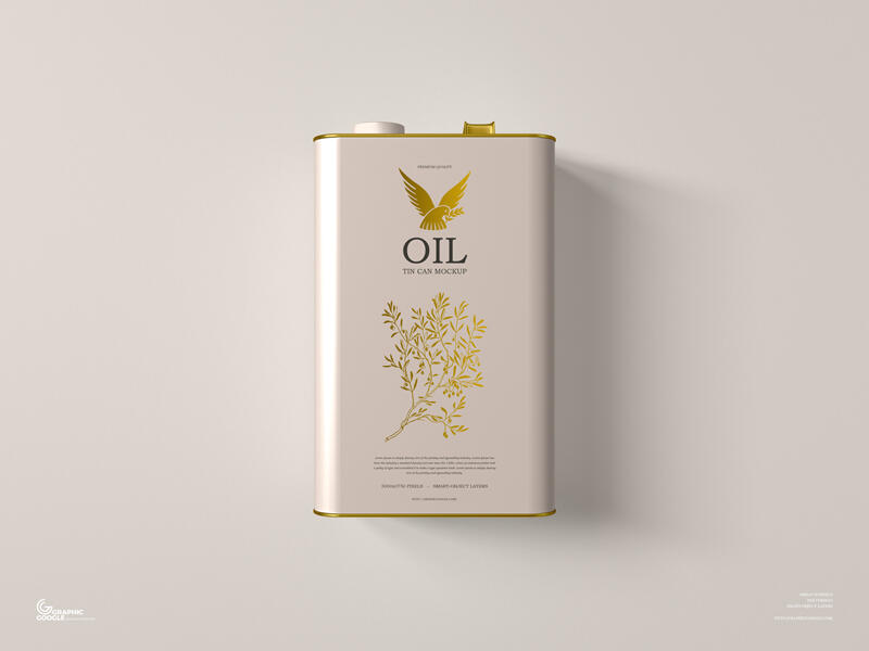 Free Oil Tin Can Mockup