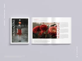 Free Premium Branding Magazine Mockup